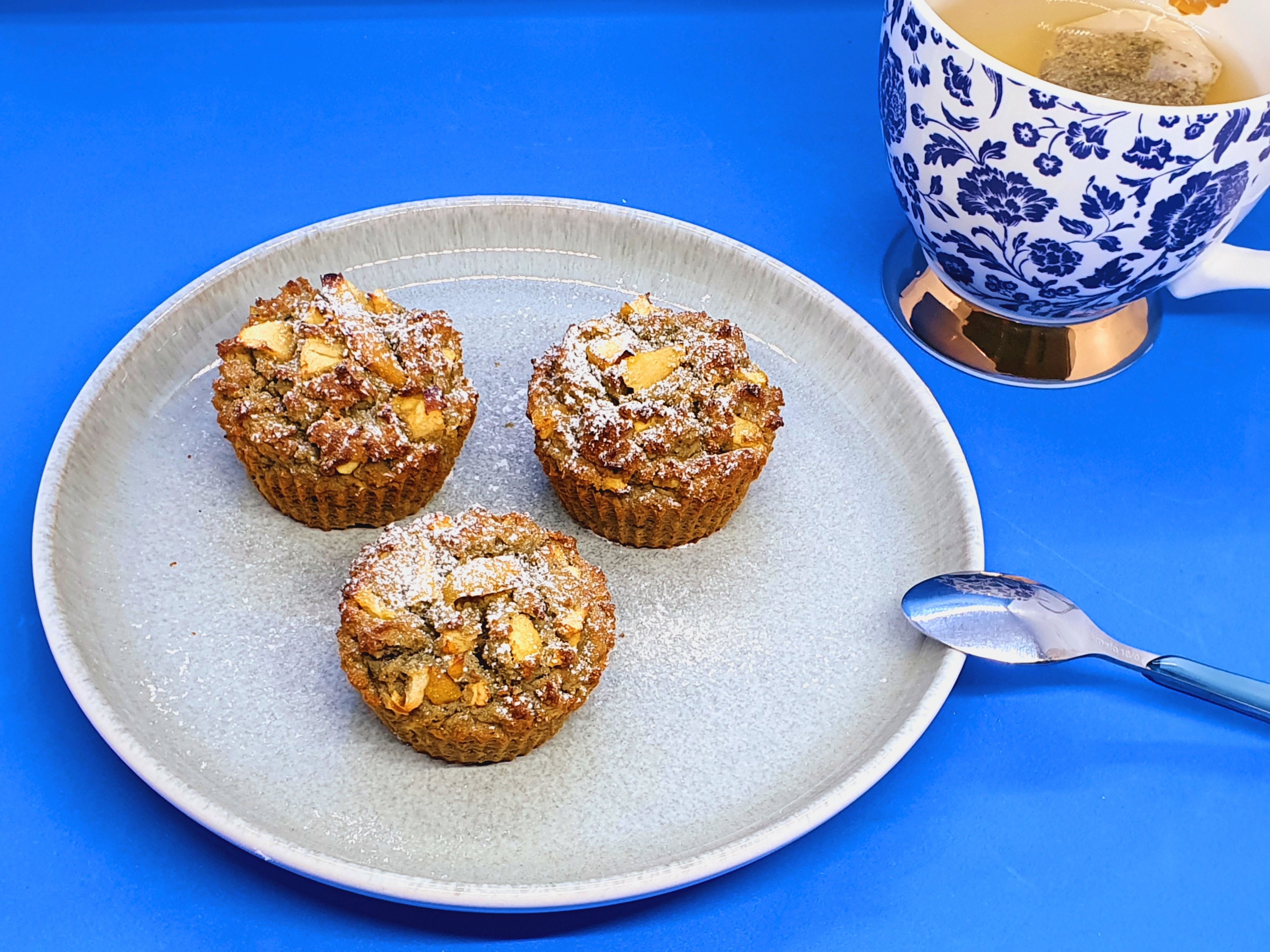 Vanille-Zimt Muffins mit Apfel – Iris Lowcarbküche