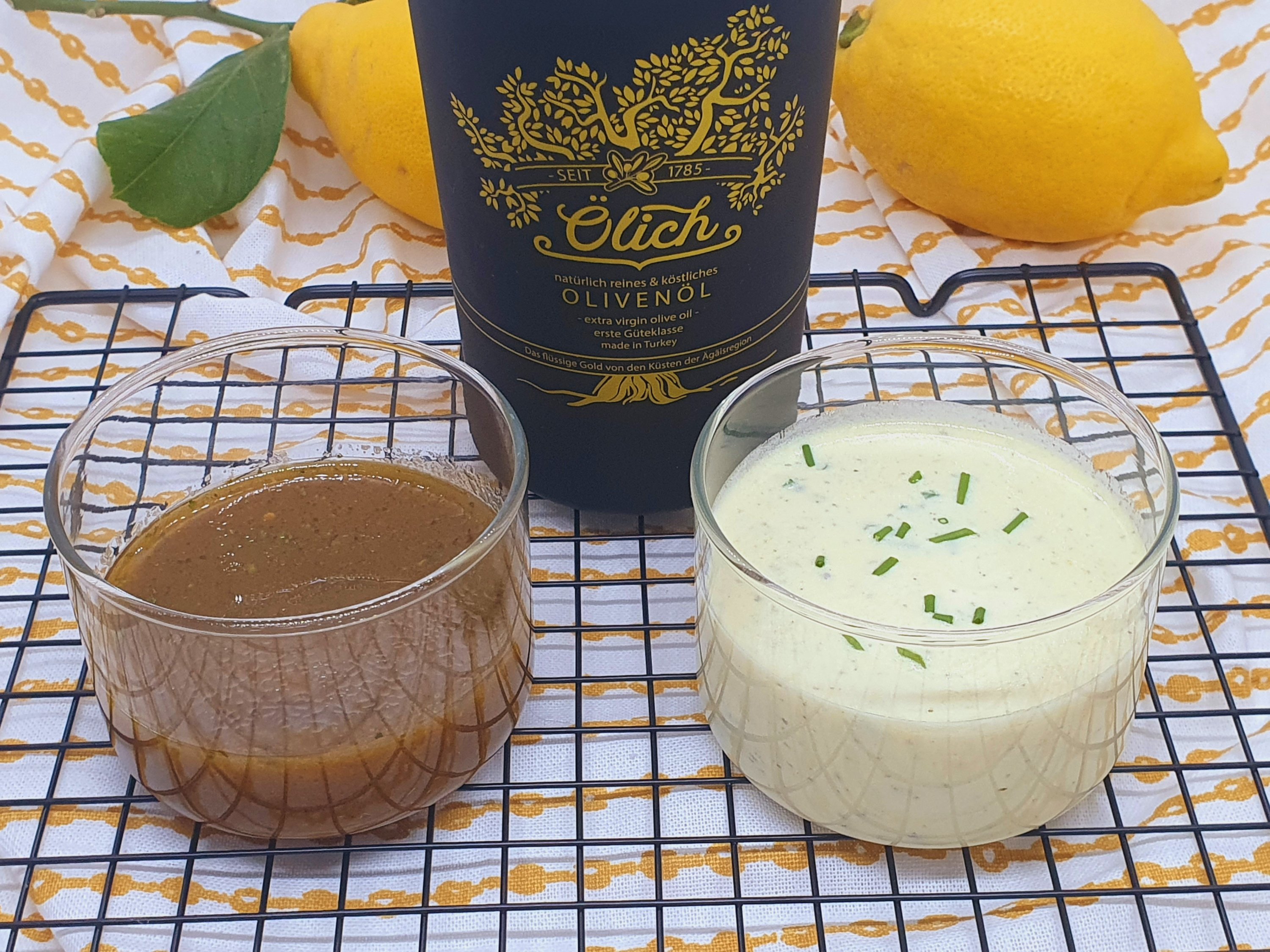 Zitronen-Joghurt-Dressing mit Schnittlauch – Iris Lowcarbküche